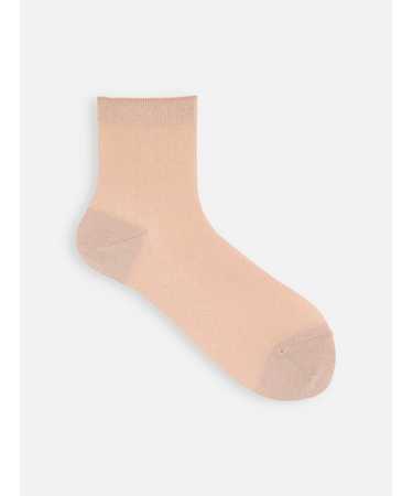 なめらかラメリブショートソックス