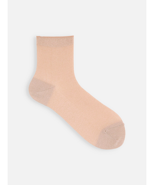 なめらかラメリブショートソックス