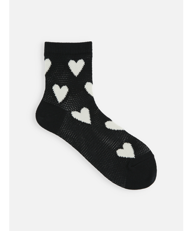 メッシュハートショートソックス