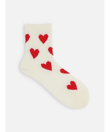 メッシュハートショートソックス