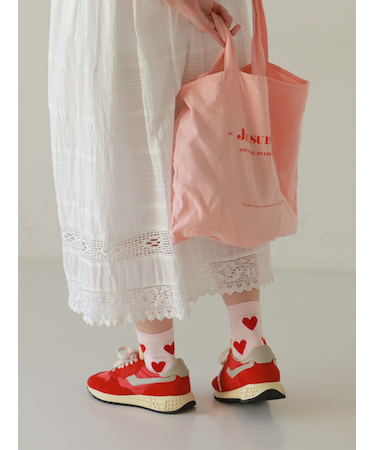 メッシュハートショートソックス