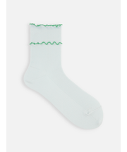 ダブル配色メロウリブショートソックス