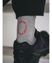【Tabio MEN】大人男子が履けるメッセージ刺繍ショート丈ソックス