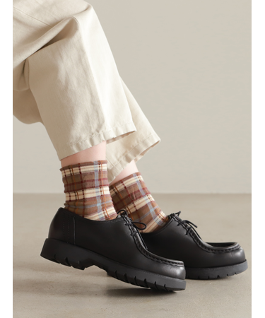 カラフルマドラスチェックショートソックス