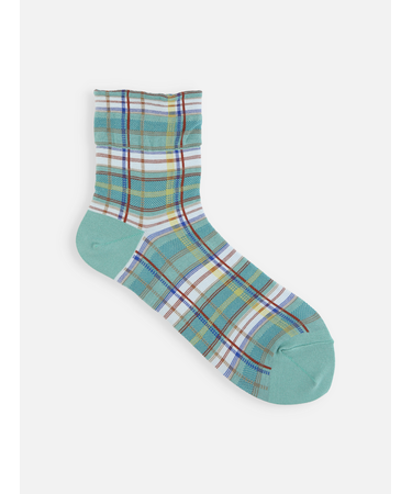 カラフルマドラスチェックショートソックス