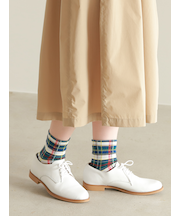 カラフルマドラスチェックショートソックス