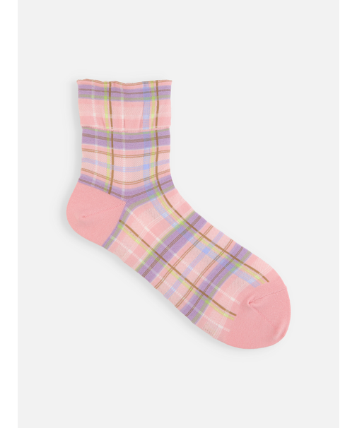 カラフルマドラスチェックショートソックス