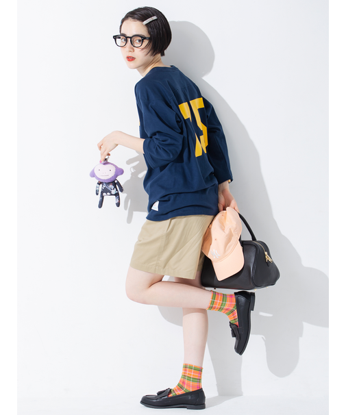 カラフルマドラスチェックショートソックス