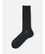 【Tabio MEN】連続シルケット加工/チェックレギュラー丈ソックス(27.0～29.0cm)