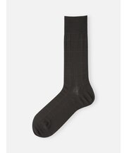 【Tabio MEN】連続シルケット加工/チェックレギュラー丈ソックス(27.0～29.0cm)