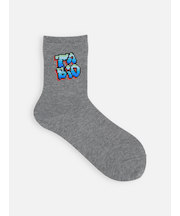 ジュニアサイズ 綿ピクセルアートソックス 22～24cm