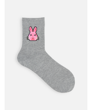 ジュニアサイズ 綿ピクセルアートソックス 22～24cm