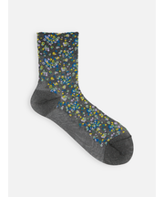 シアーグリッターラメモザイクフラワーショートソックス