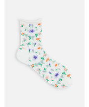 シアーフローラルショートソックス