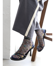 シアーフローラルショートソックス