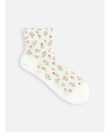 プチフローラルショートソックス