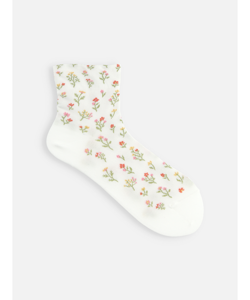 プチフローラルショートソックス