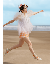 チュールJUICYオレンジショートソックス