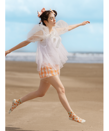 チュールJUICYオレンジショートソックス