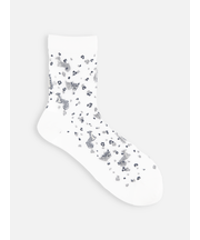 シースルーレオパードショートソックス