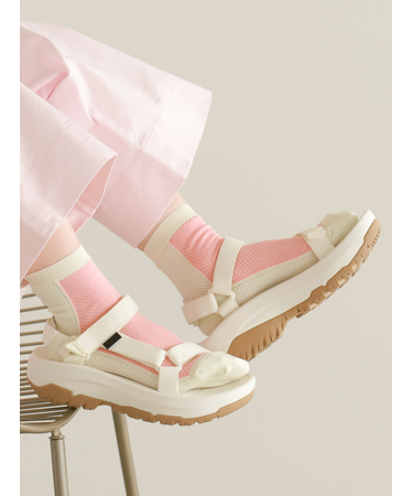 ドライ メッシュバイカラーショートソックス