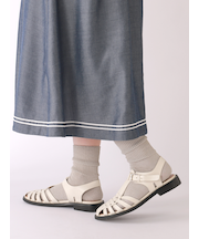 New麻ガーゼ調リブベタソックス