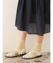 New麻ガーゼ調リブベタソックス