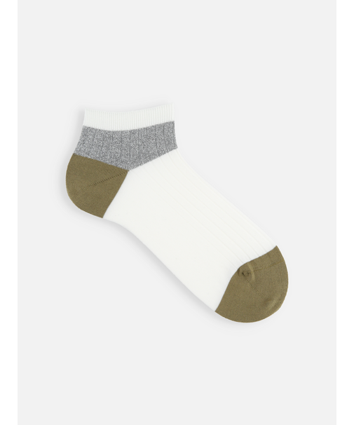 【Tabio MEN】ブークレー撚り杢パネルスニーカー丈ソックス