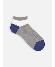 【Tabio MEN】ブークレー撚り杢パネルスニーカー丈ソックス