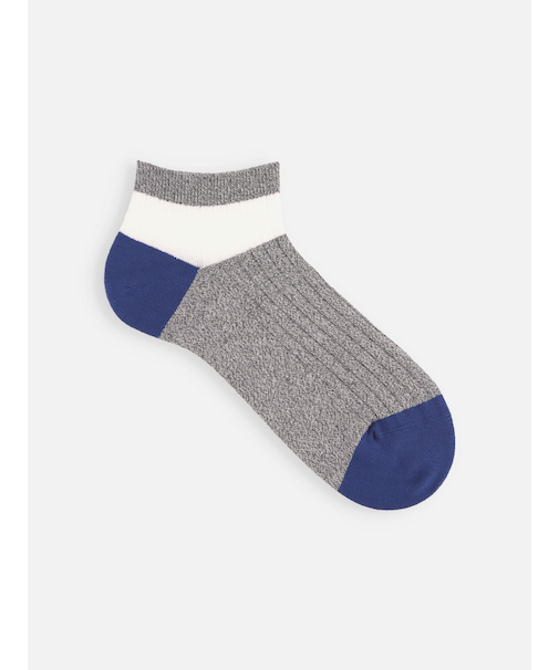【Tabio MEN】ブークレー撚り杢パネルスニーカー丈ソックス