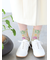 綿麻クレープベジフロートショートソックス