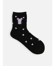 チュッピー刺繍ハートパターンショートソックス