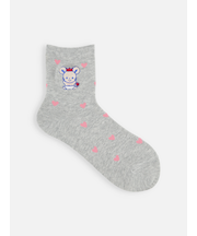 チュッピー刺繍ハートパターンショートソックス