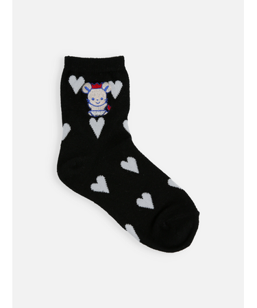 キッズ チュッピー刺繍ハート柄ショートソックス 19~21cm