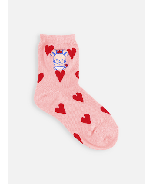 キッズ チュッピー刺繍ハート柄ショートソックス 19~21cm
