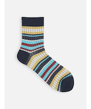 メッシュマルチボーダーショートソックス