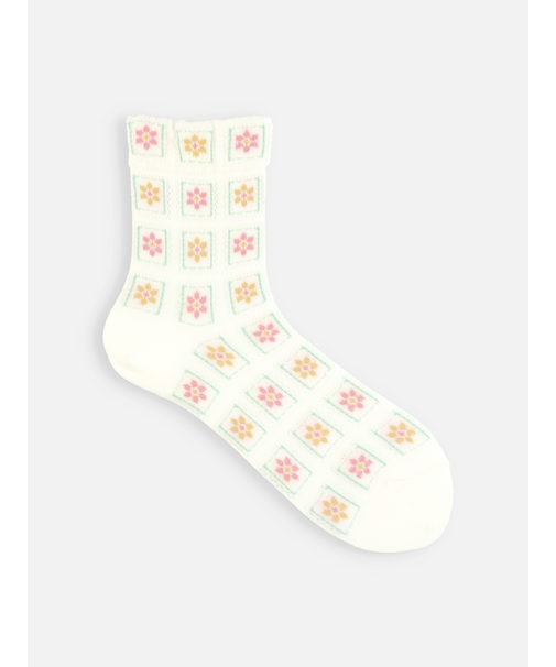 【冷感ドライ】 ブロックメッシュショートソックス