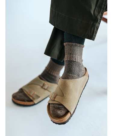 【Tabio MEN】ヴィンテージライクリブショート丈ソックス