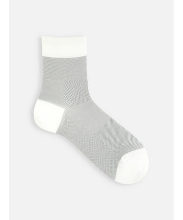 【Tabio MEN】ライトメッシュブロックショート丈ソックス