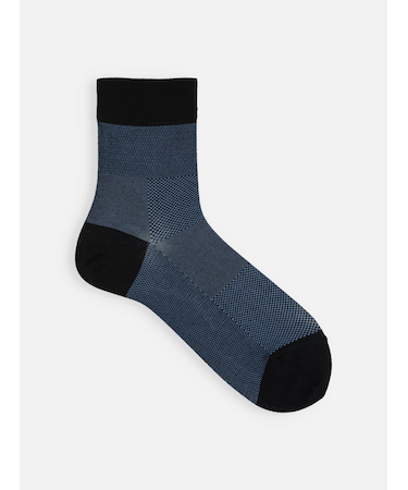 【Tabio MEN】ライトメッシュブロックショート丈ソックス