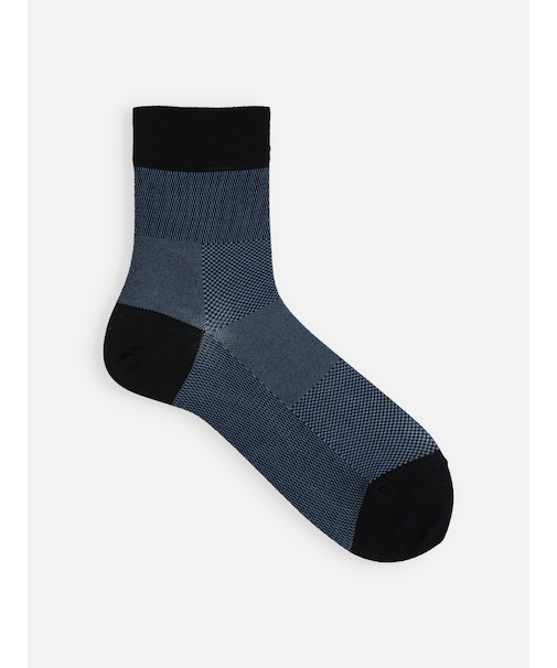 【Tabio MEN】ライトメッシュブロックショート丈ソックス