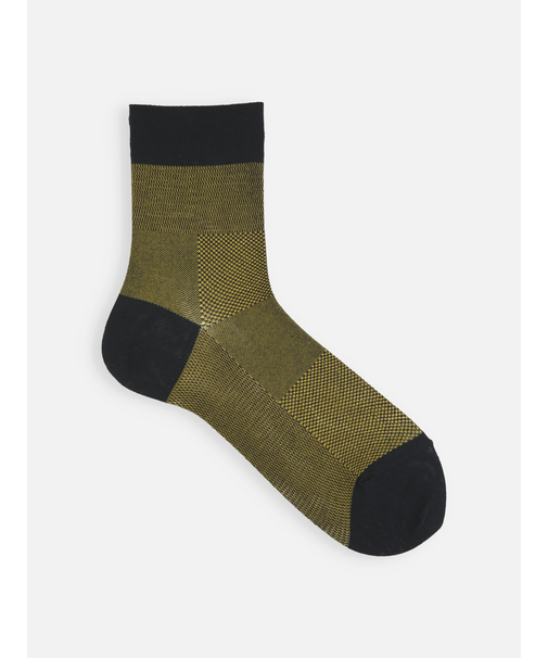 【Tabio MEN】ライトメッシュブロックショート丈ソックス