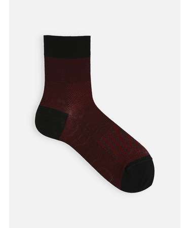 【Tabio MEN】ライトメッシュブロックショート丈ソックス