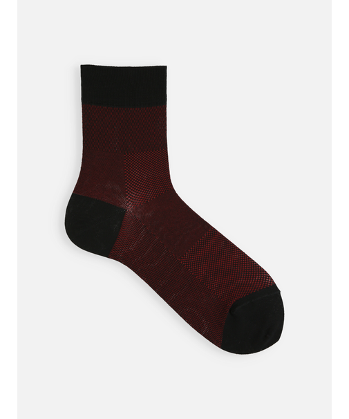 【Tabio MEN】ライトメッシュブロックショート丈ソックス