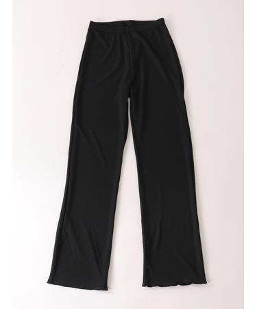 縫製シアーリブレギンスパンツ10分丈