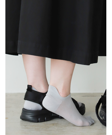 【冷感ドライ】 メッシュアキレスガードスニーカー用ソックス