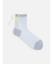 シアーリボン付きチュールショートソックス