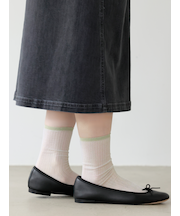 シアーリブショート丈ソックス