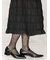 リーフ柄ハイソックス