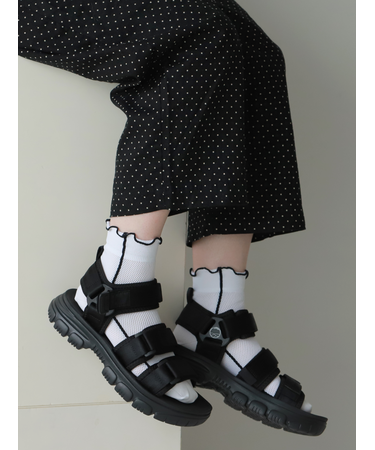 ドライ メロウサイドラインメッシュショートソックス